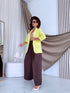 Light yellow, ONE SIZE jacket with gathered sleeves